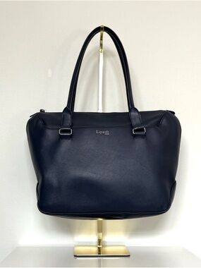 Lipault Paris Navy Leather Tote